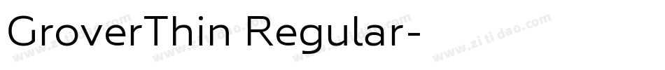 GroverThin Regular字体转换